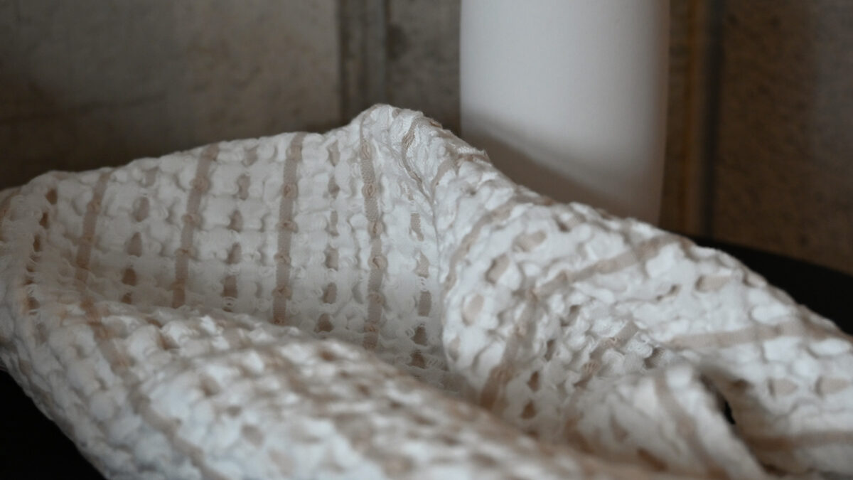 Organic Cotton Waffle Stripe Towels - Image 7