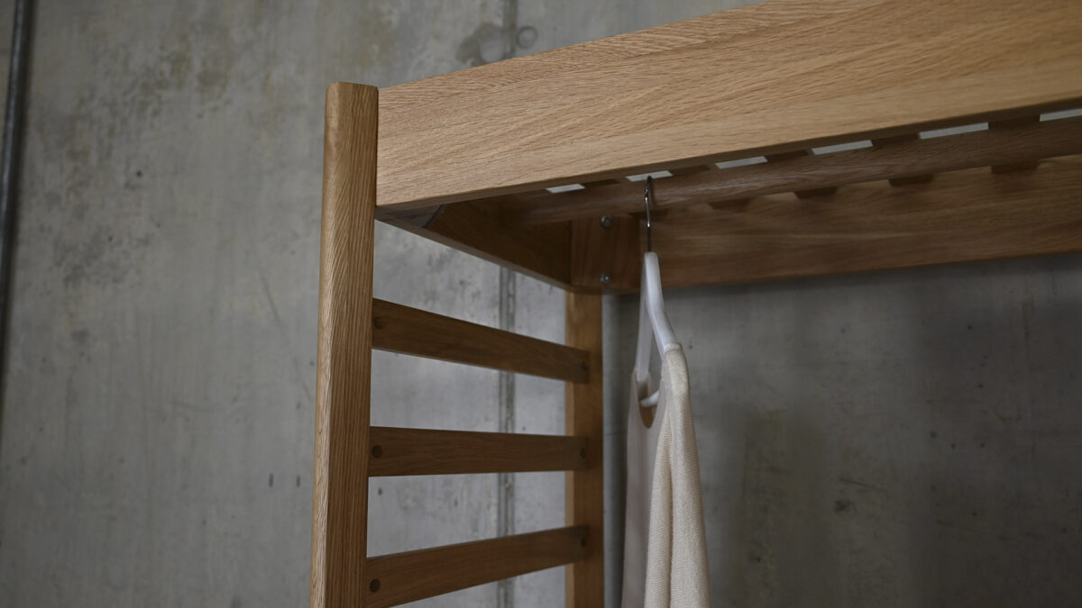Oslo - Oiled Oak Open Wardrobe - Image 5