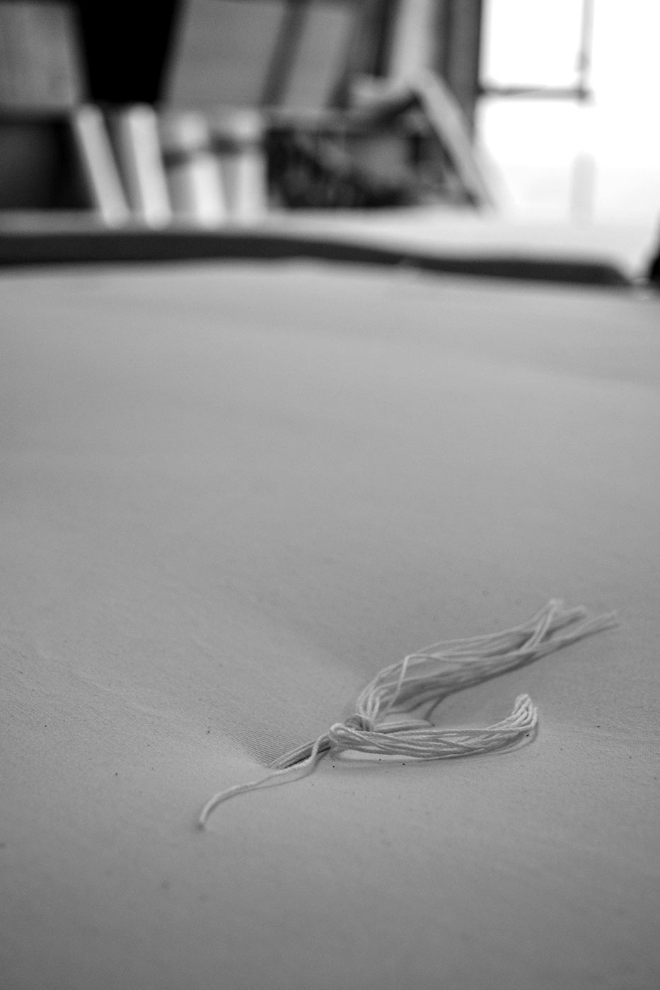 Plump futon mattress hand made with layers of cotton wool and polyester