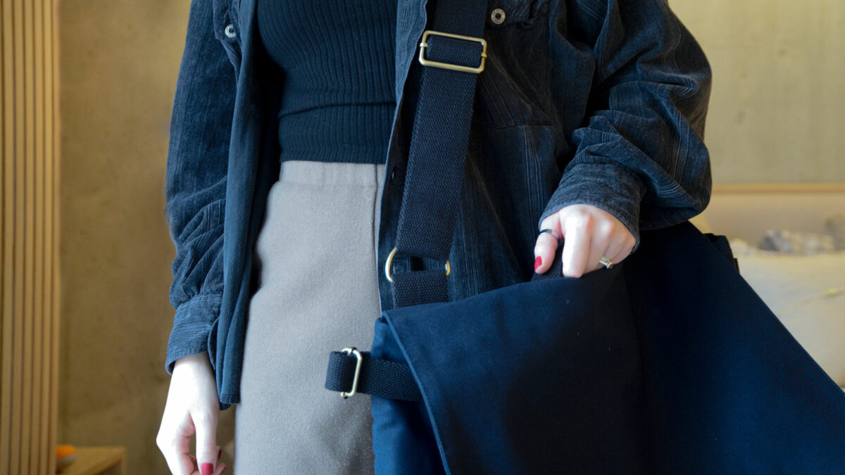 Oversized Satchel Bag Deep Navy