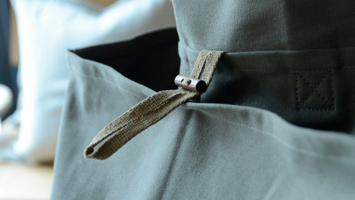 Oversized Satchel Bag Khaki Green Toggle Closure Detail
