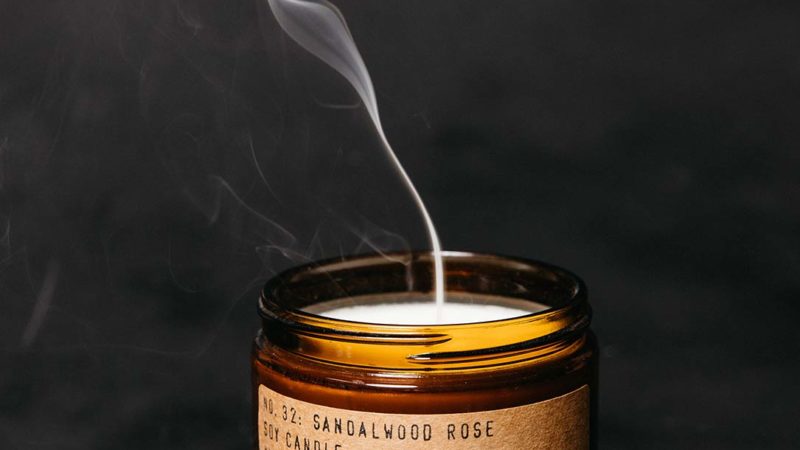 P.F scented candles - sandalwood rose