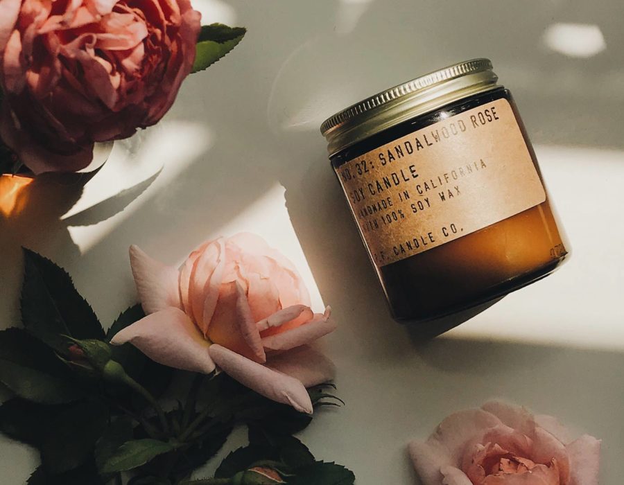 PF sandalwood rose candle LS3