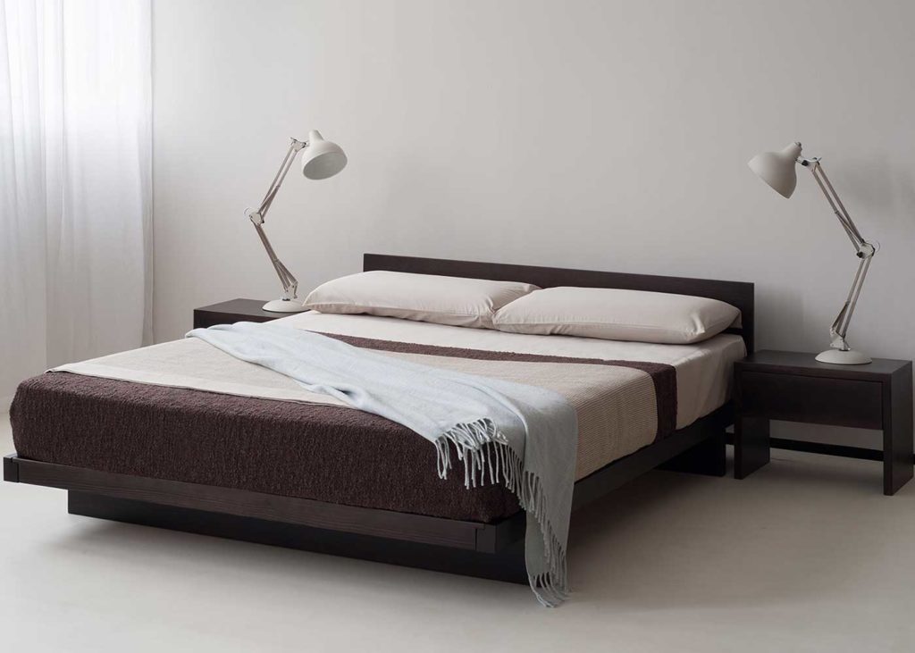 The Kumo a low wooden Japanese style bed