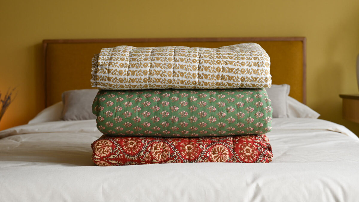 Floral Padded Throws - 3 Colours