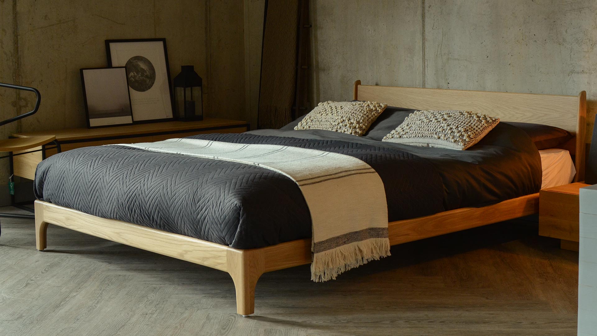 Available to order in a choice of wood this is our Pimlico bed in Oak