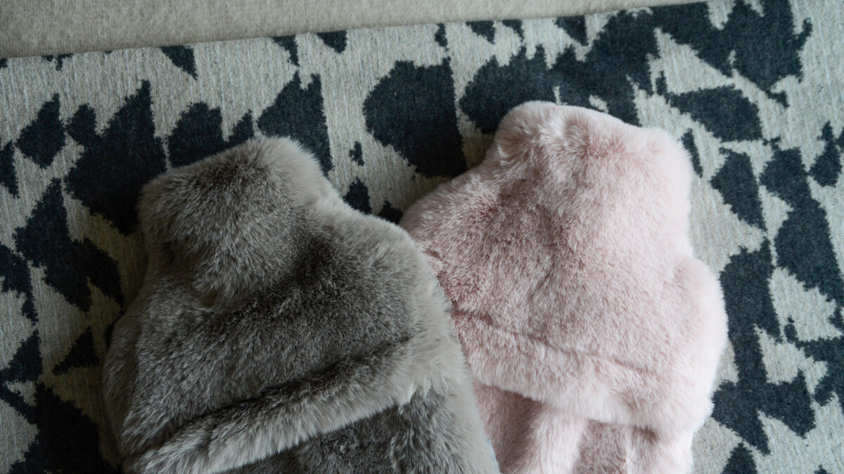 Soft and cosy faux fur hot water bottles