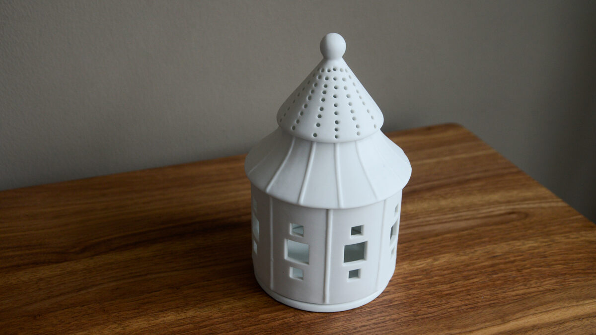 Large Porcelain Candle Holder