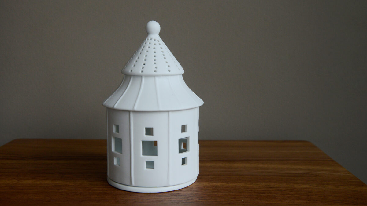 Porcelain Lighthouse Candle Holder