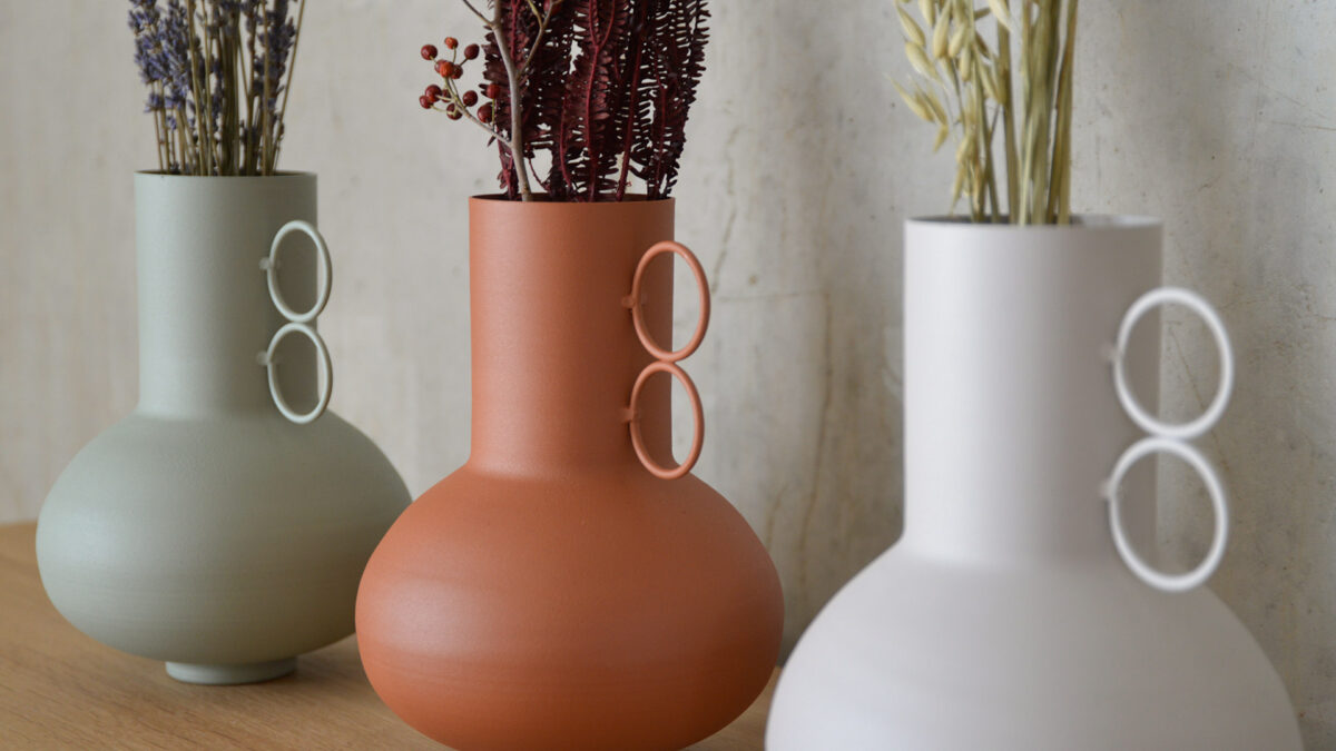 Powder Coated Metal Vases - 3 Colours - Image 6