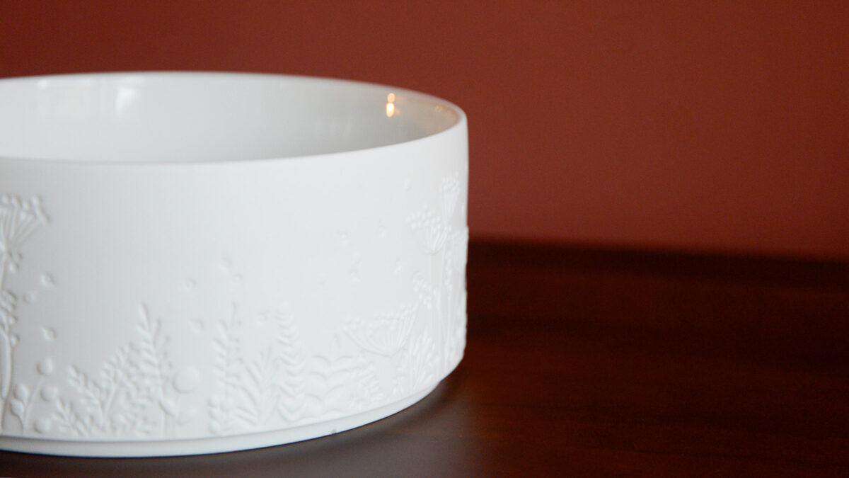 Matte Porcelain Mini Vases & Bowl - Floral Design - Image 6
