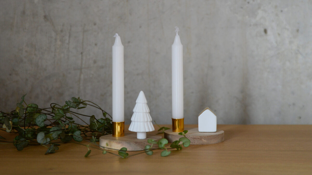Rader Tree House Candleholders Both Wide