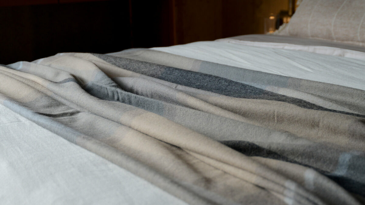 Recycled Alpaca Wool Rich Throws - Greige tones