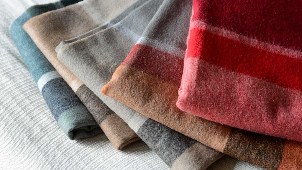 Recycled Alpaca Wool Throws NEW Stack 2