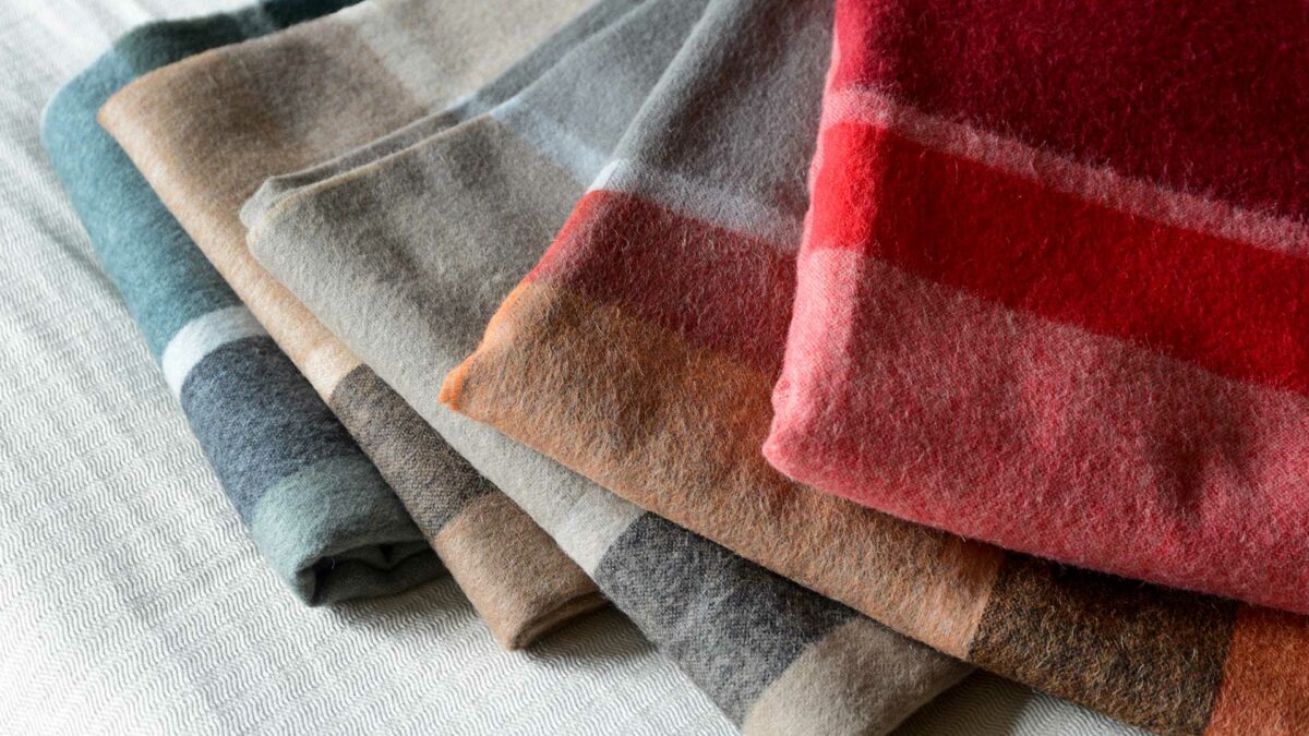 Recycled Alpaca multi-colour wool Throws - in a range of colour options