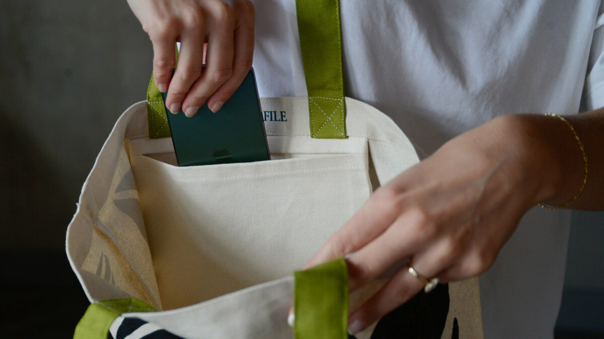 Recycled Cotton Tote Bags Inner Pocket Detail