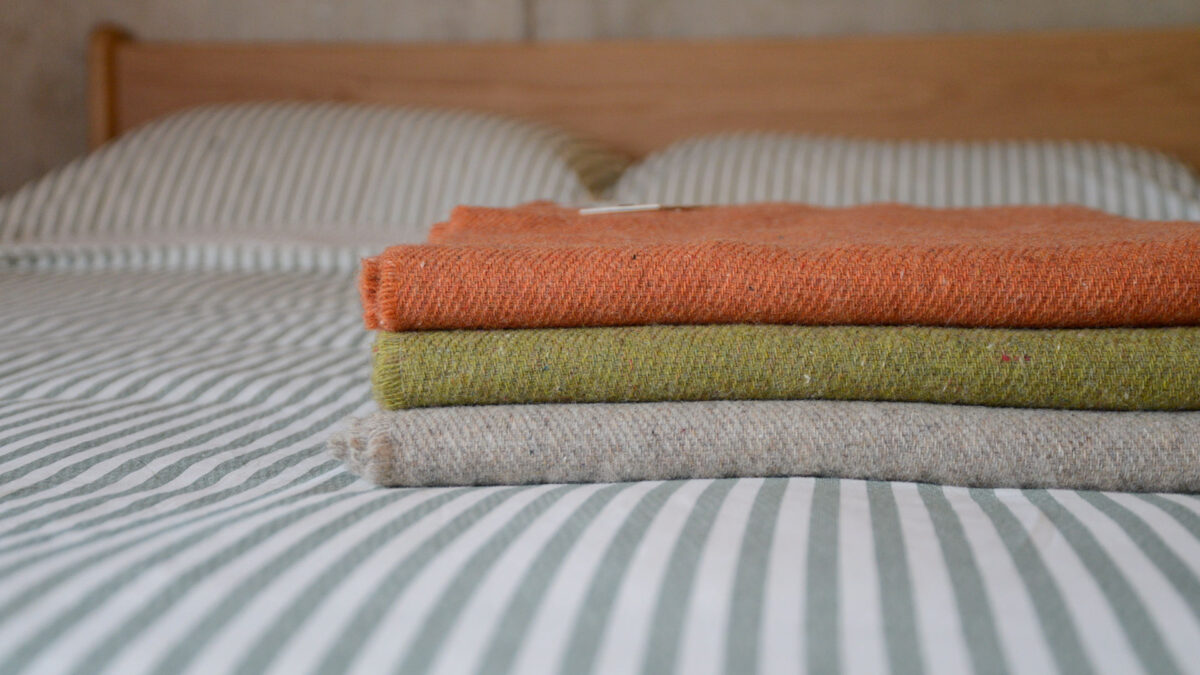 Recycled Merino Wool Throws - 3 Colours - Image 2