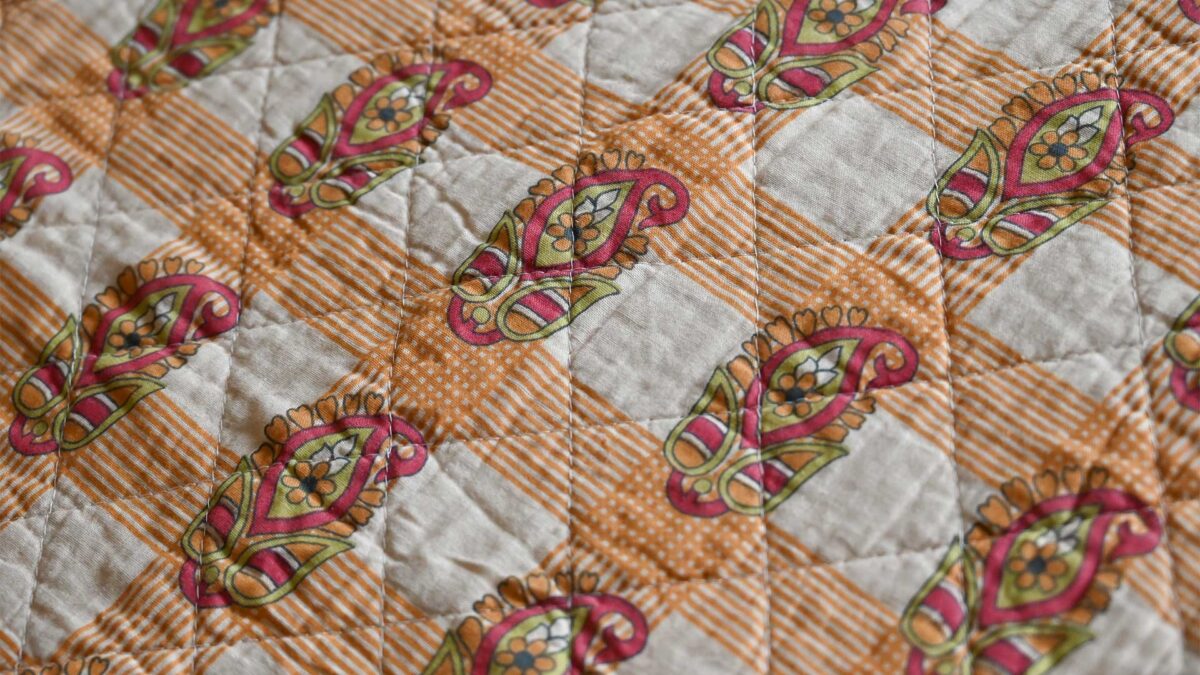 Retro Quilted Throws - Warm Tones - Image 6