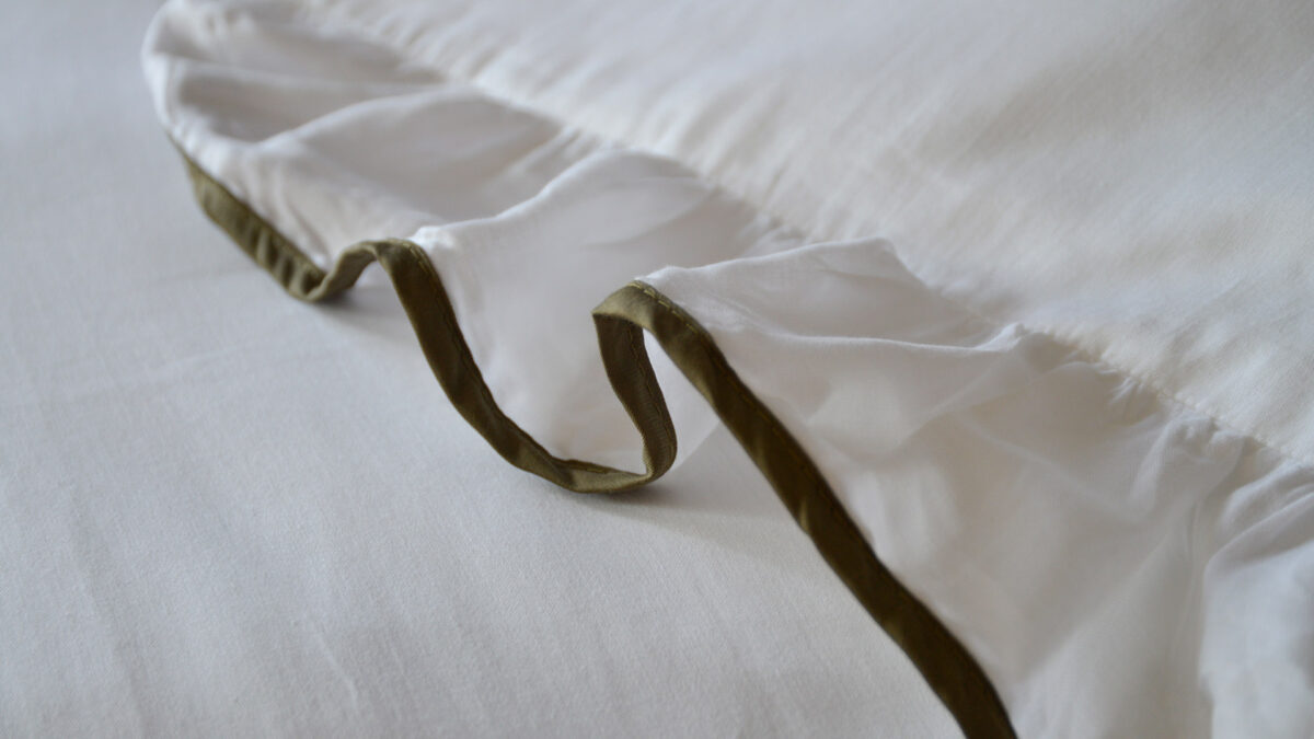 Ruffle Edge Bedding - Olive or Blush - Image 4