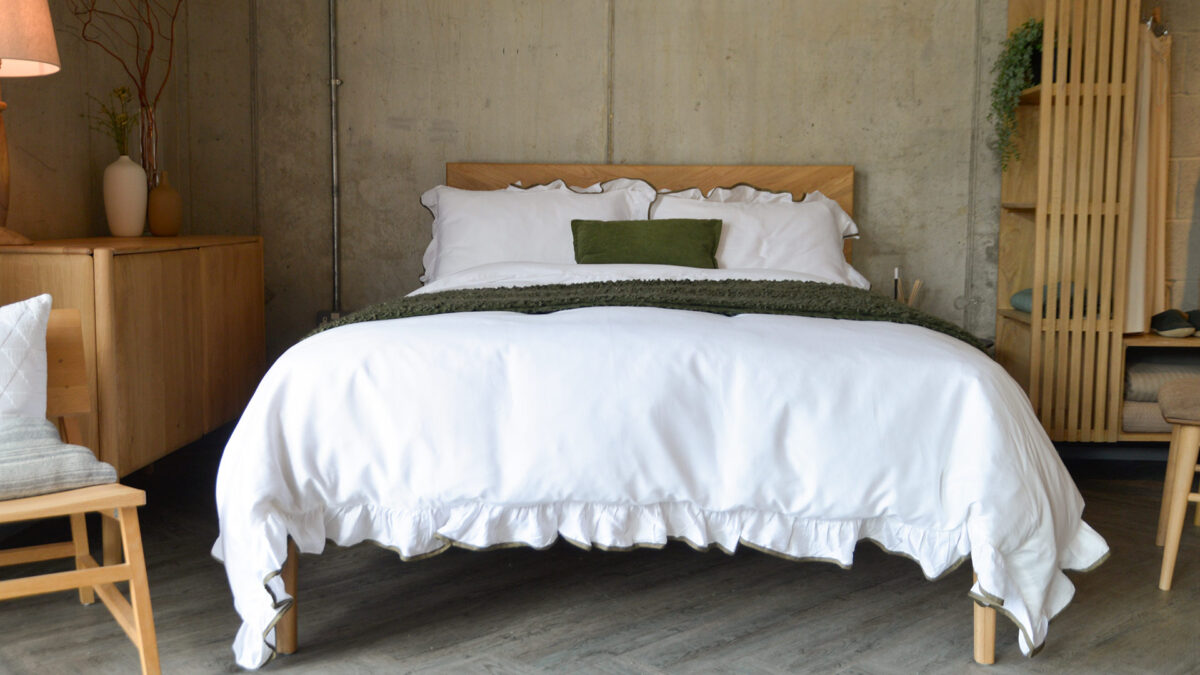 Ruffle Edge Bedding - Olive or Blush - Image 2