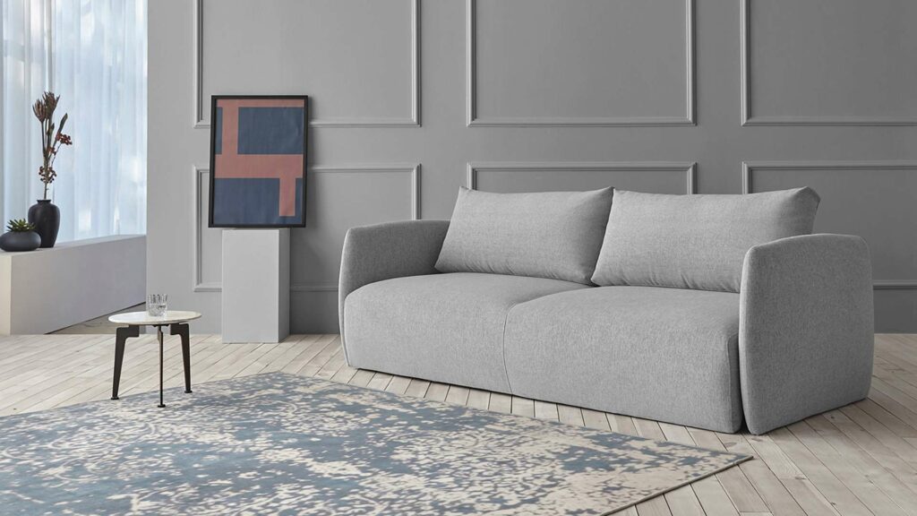 Salla Contemporary Sofa bed shown in a room set