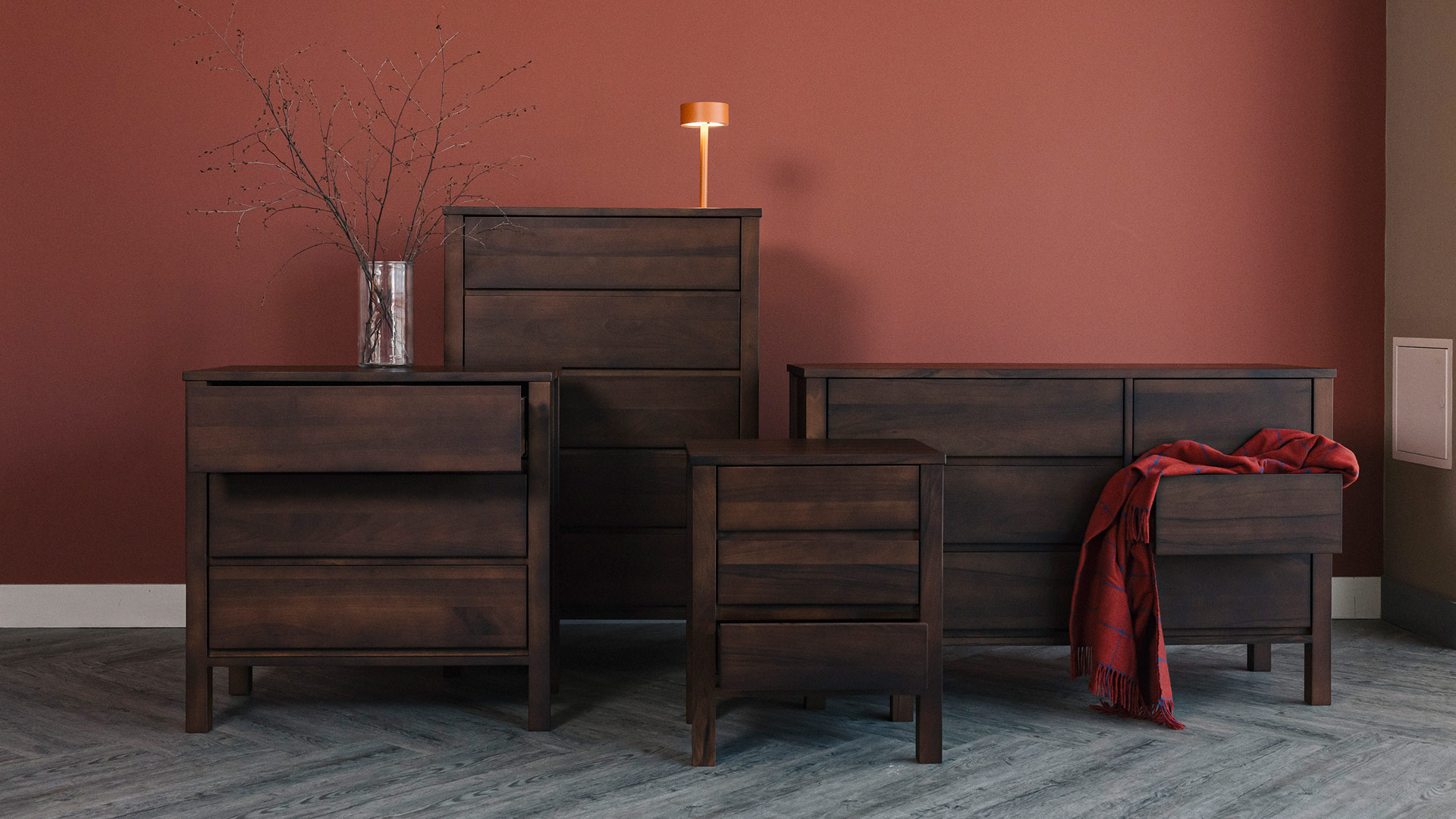Dark walnut chest of drawers hotsell