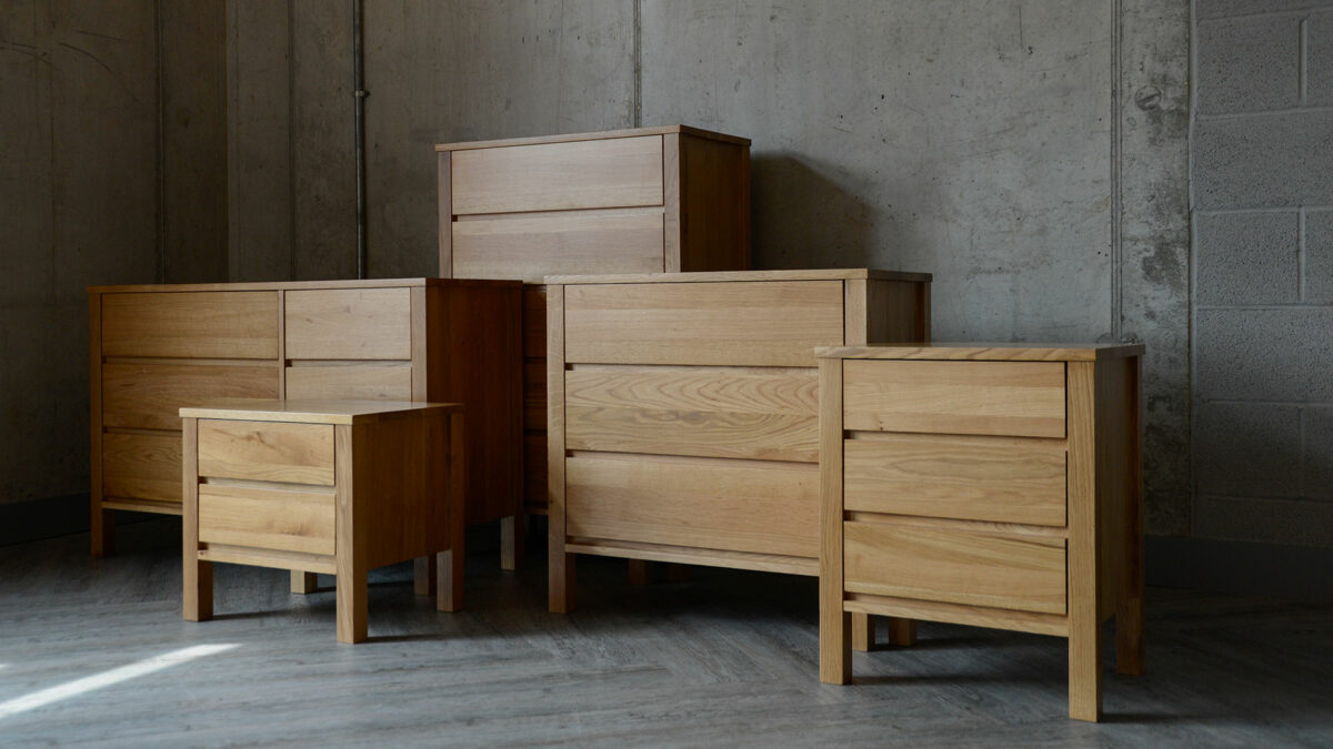 Shaker storage oak collection