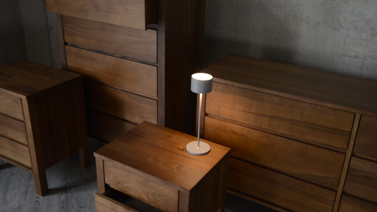 Black Lotus Shaker Collection - Walnut 2 Drawer Bedside Unit - Image 4