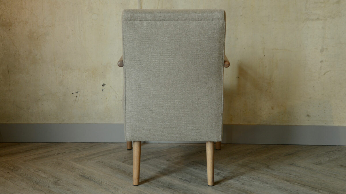 Shoreditch Armchair with Footstool Chair Back View