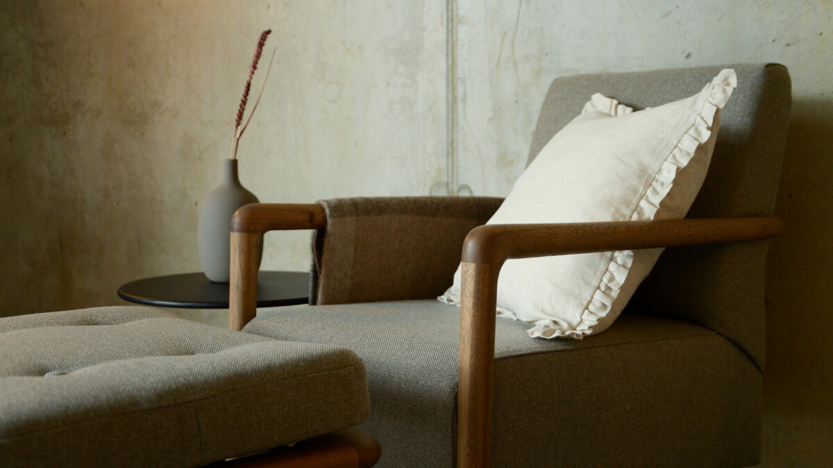 Shoreditch Armchair with Footstool Chair Detail