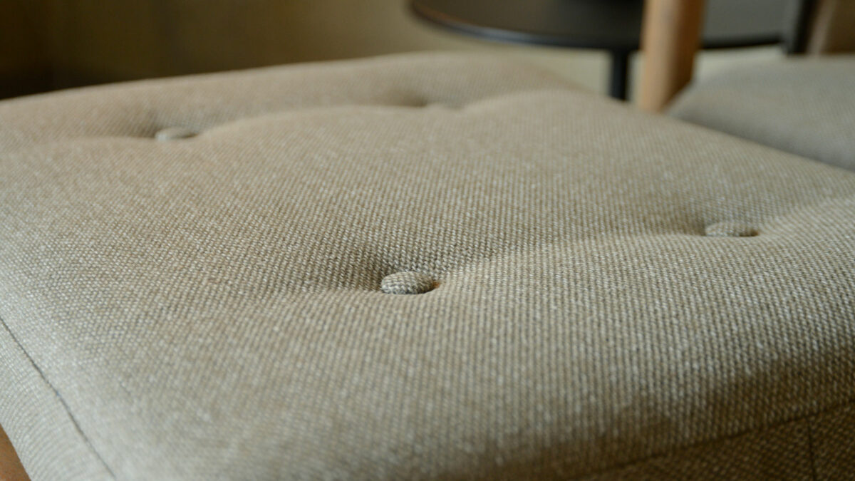 Shoreditch Armchair with Footstool Fabric Detail