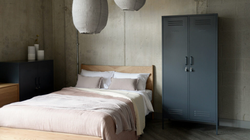 twinny a double storage locker here in slate grey colour