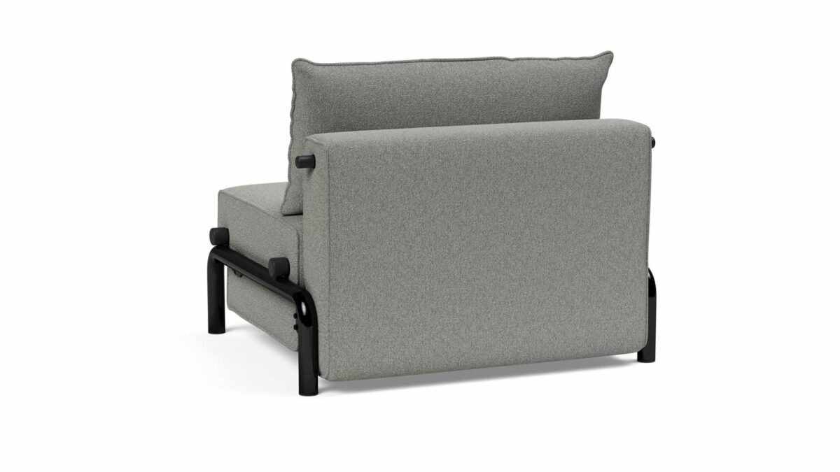 Ramone modern sofa bed Single, shown as a chair and from the back