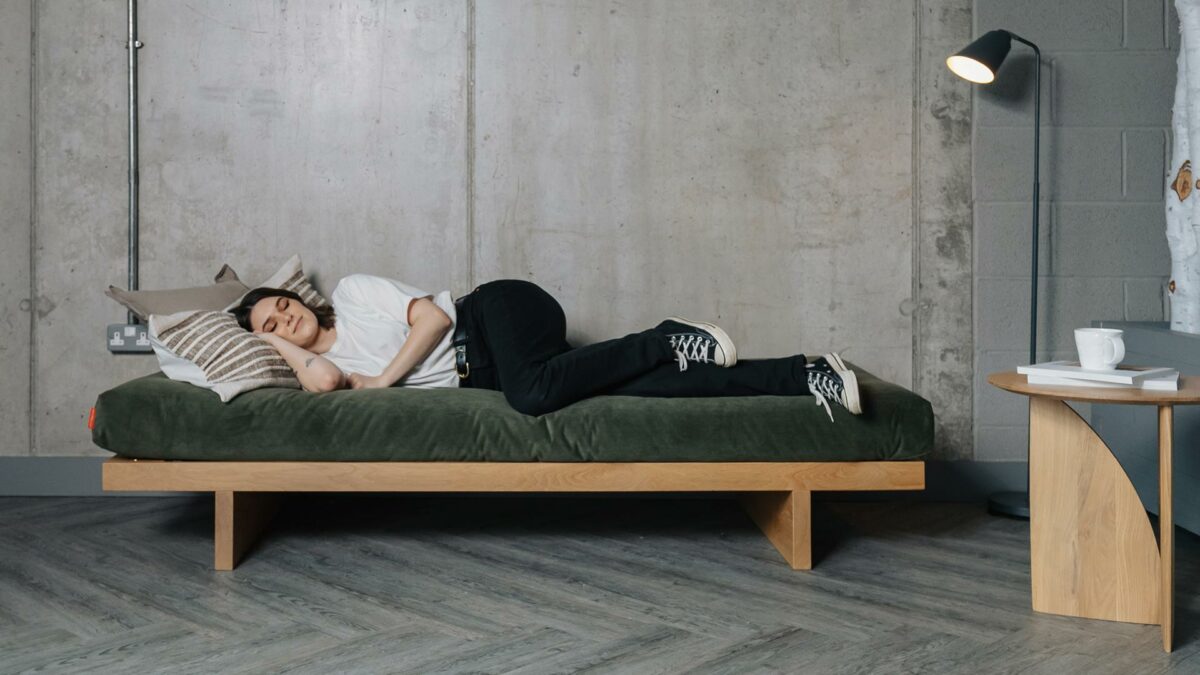 Sprung daybed in use