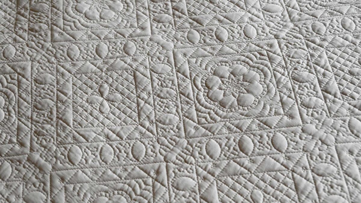 Stone Tile Embroidered Bedspread Set - Image 3