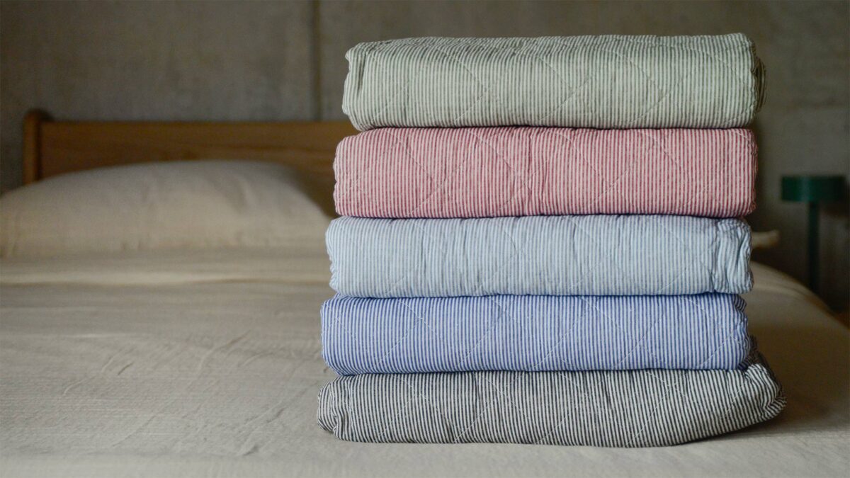 Striped Cotton Quilted Throws