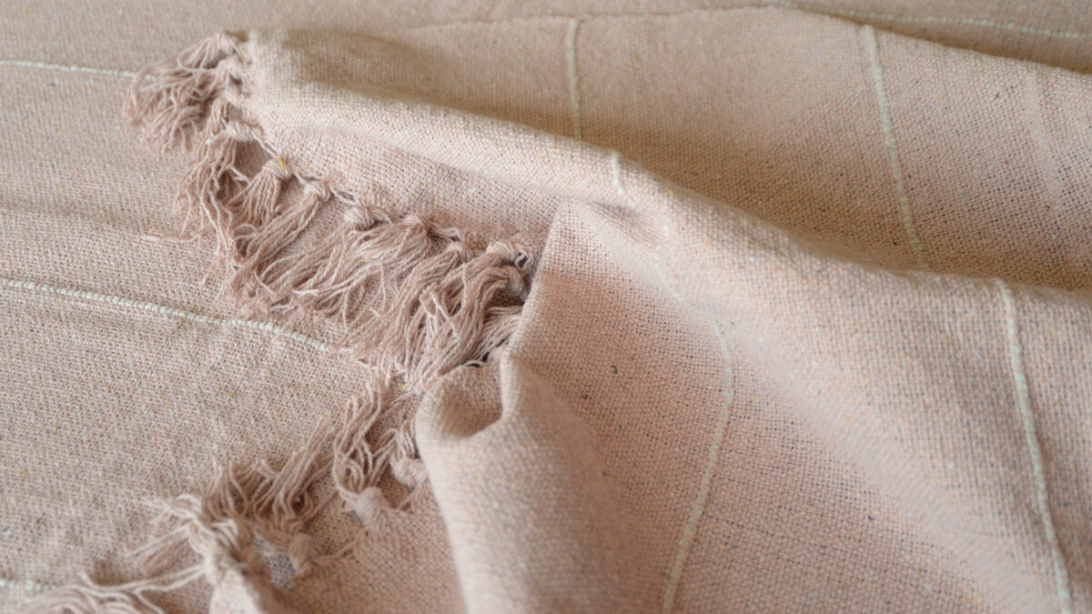 Textured Stripe Fringed Bedspreads Pink Texture Tassels