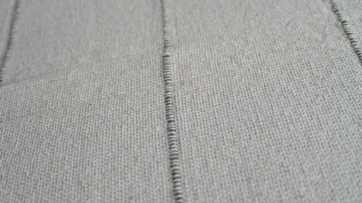 Textured Stripe Fringed Bedspreads Stone CloseUp