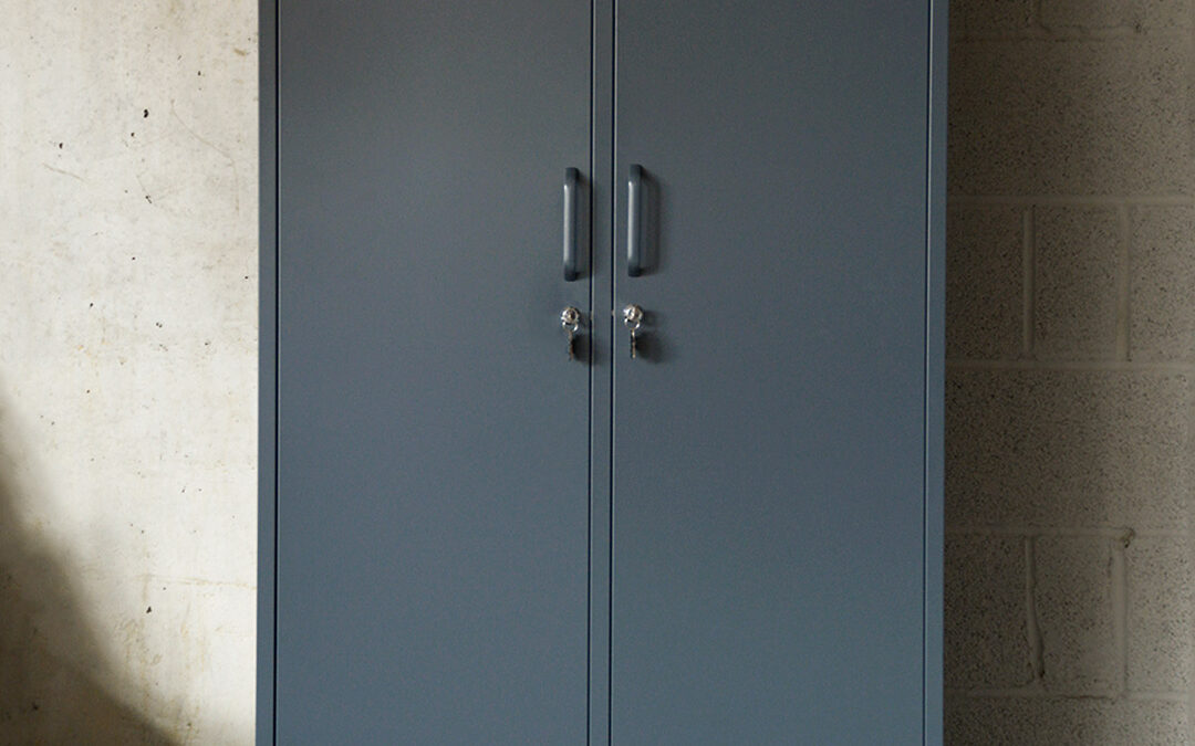 wardrobe metal storage locker in slate grey colour