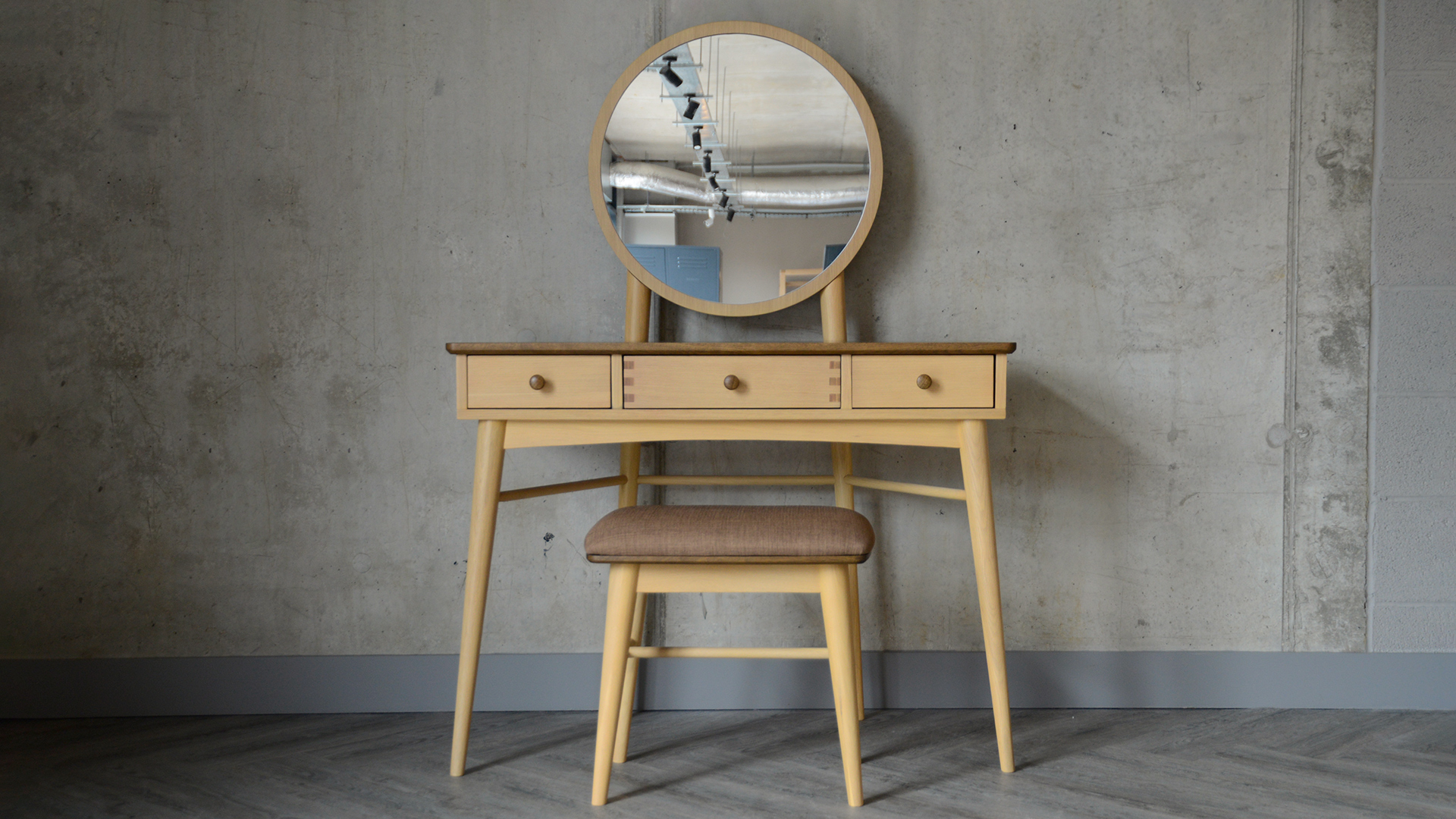 Two Tone Dressing Table and Stool