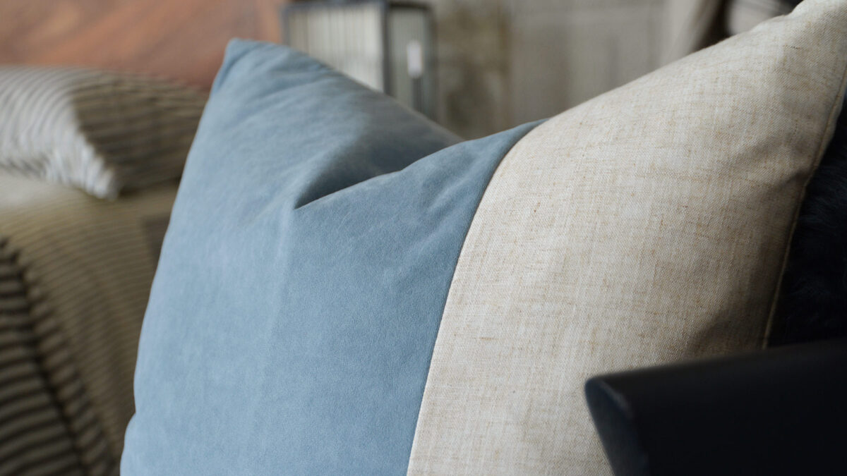 Velvet Colour Block Cushions - 3 Colours - Image 9