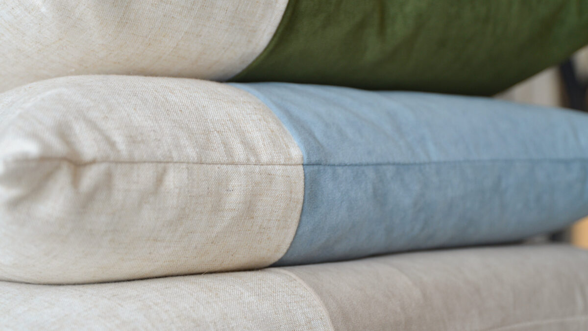 Velvet Colour Block Cushions - 3 Colours - Image 8