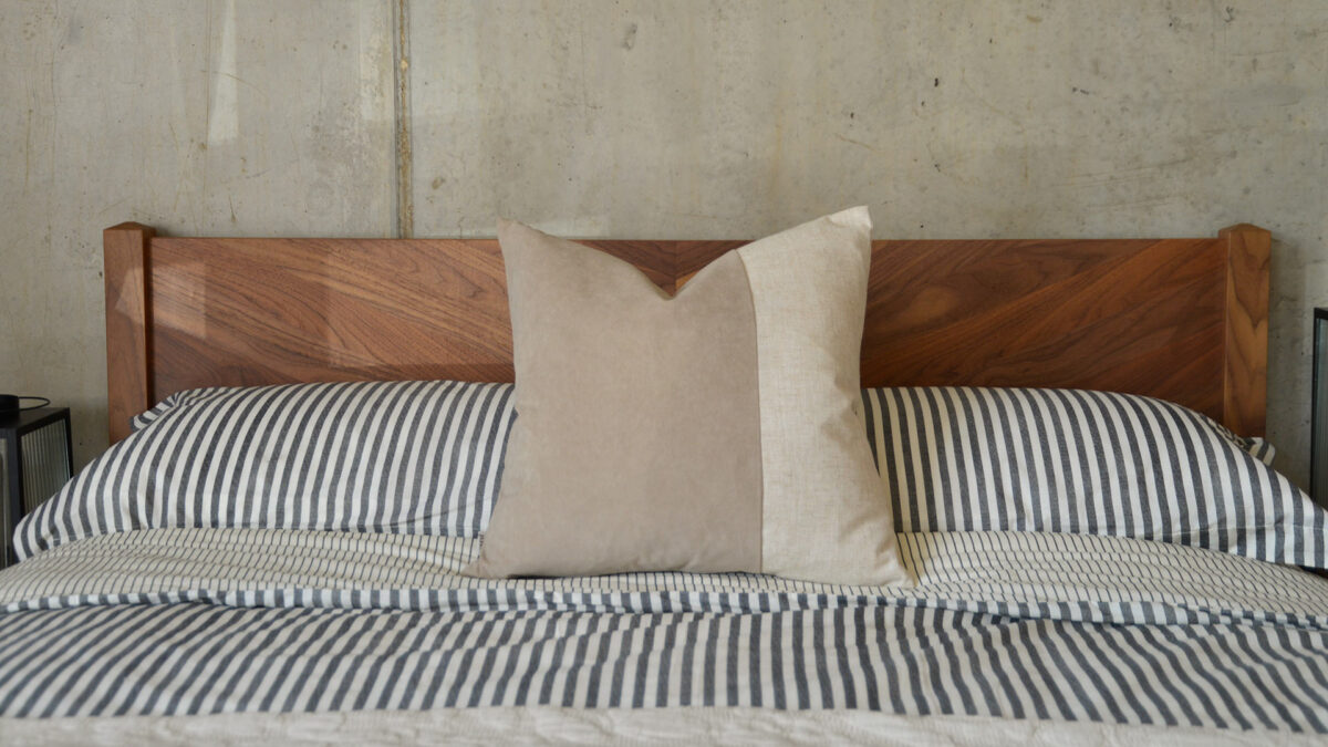 Velvet Colour Block Cushions - 3 Colours - Image 3