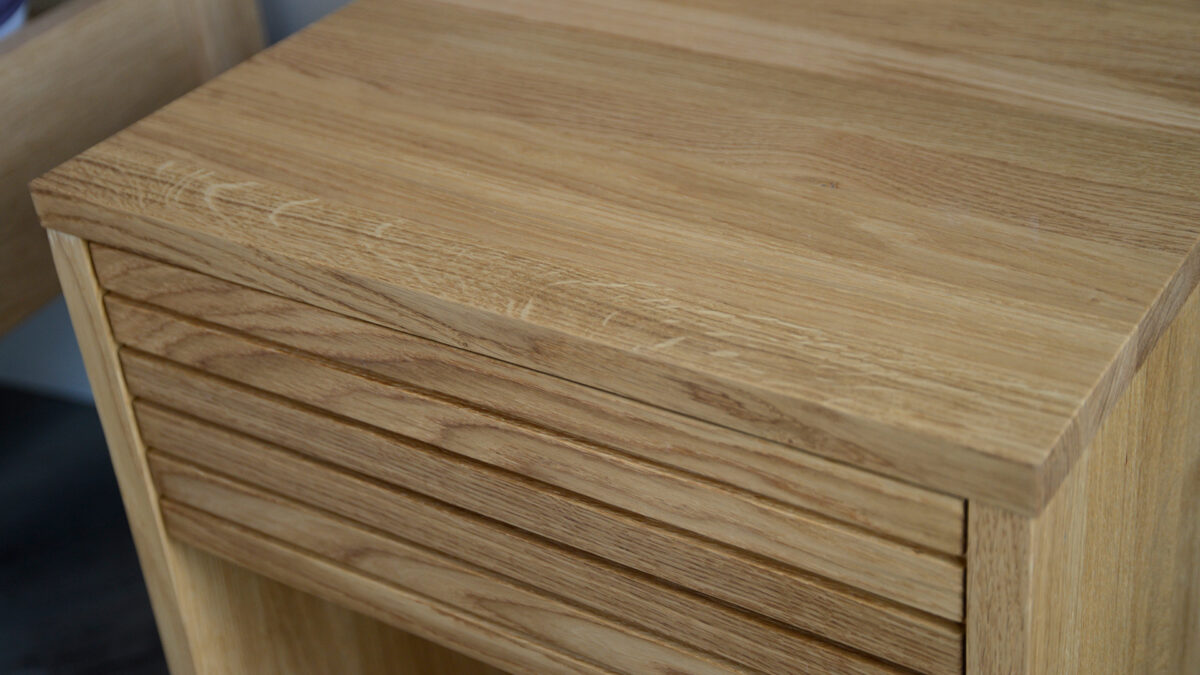 Woodek Groove Drawer Storage Grain Detail