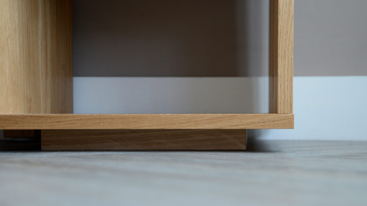 Woodek Groove Drawer Unit Storage Shelf Feet Detail