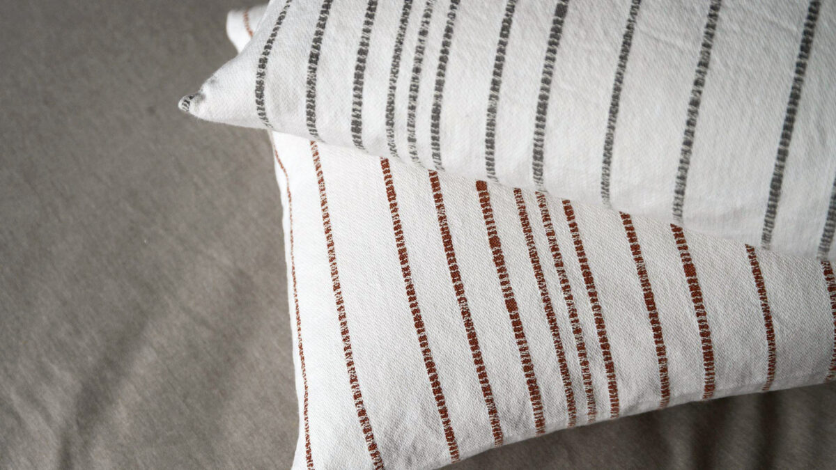 Woven Stripe Cushions cotton STACK 2