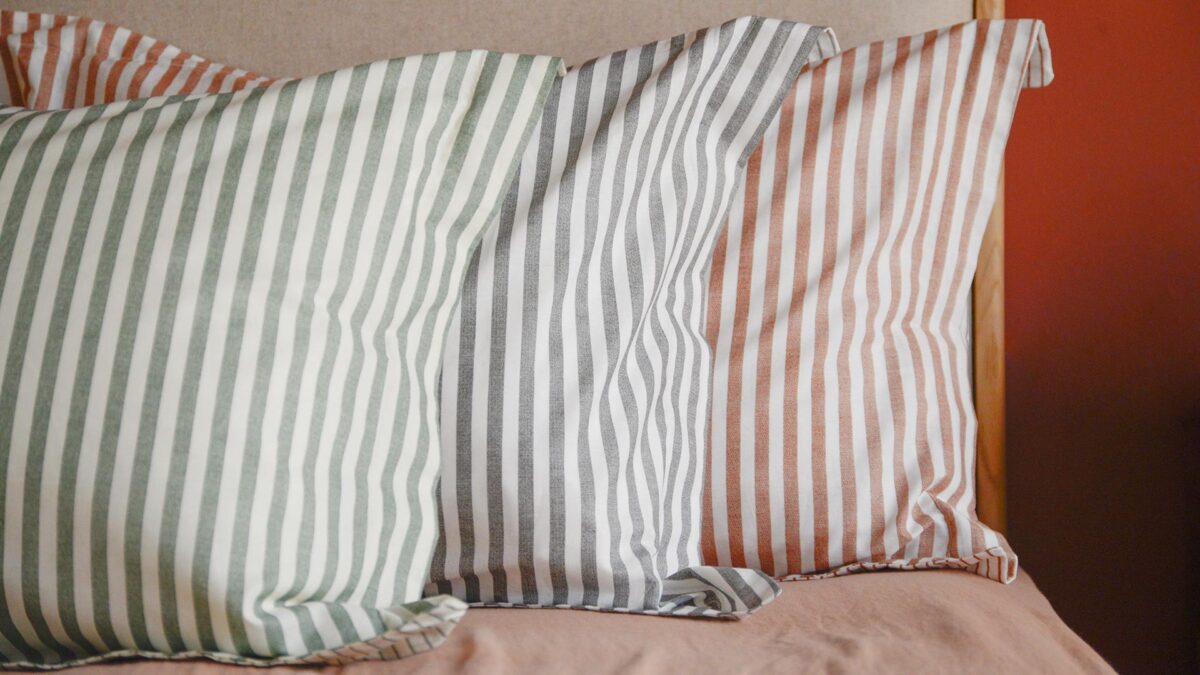 Yard Stripe Bedding Stack 1