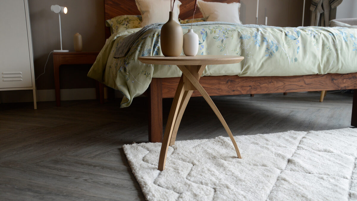 Zig Zag Rug with Twist Table and Walnut Hathersage