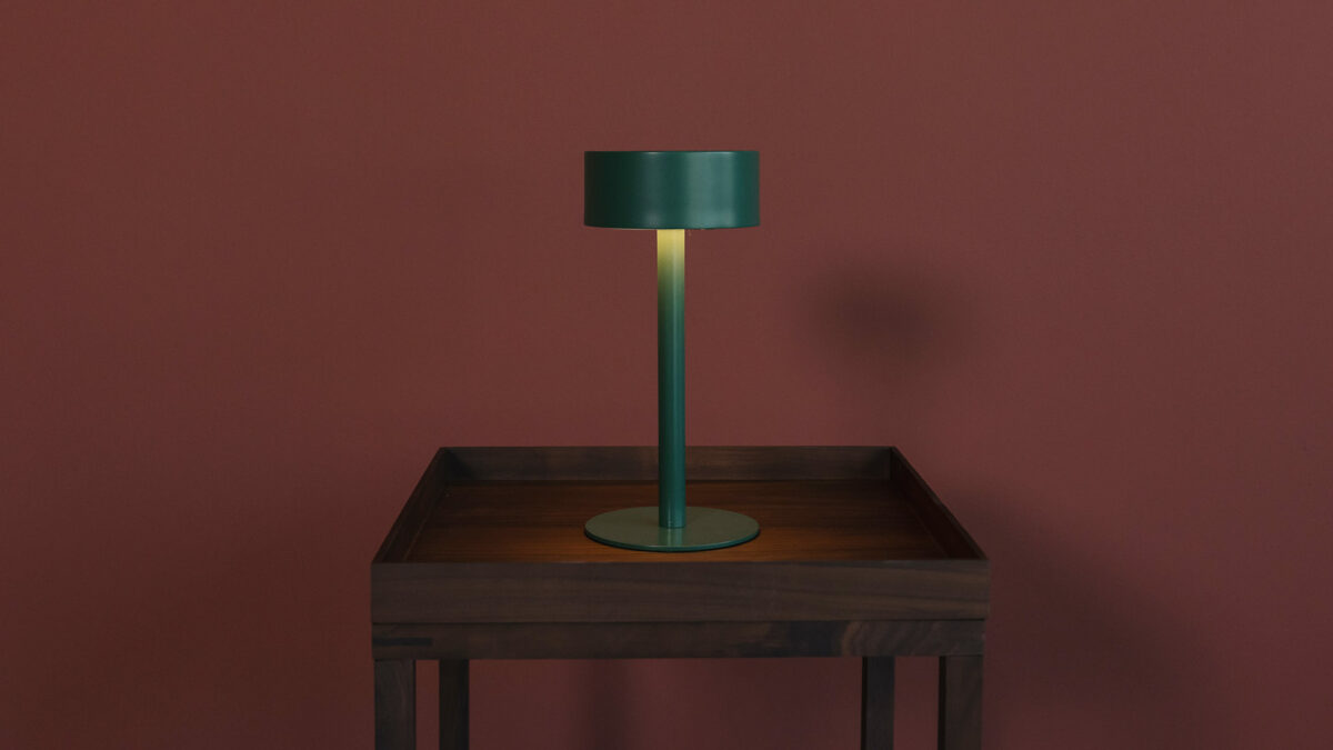 adjustable LED lamp in green