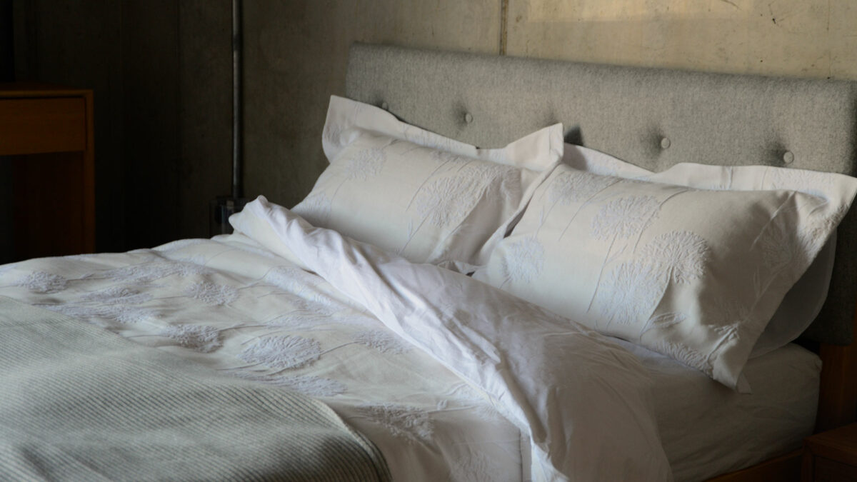 allium textured pattern duvet set